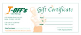 Tee Off Gift Certificate Front